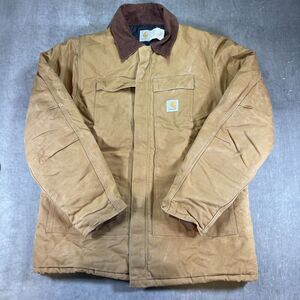 Carhartt Canvas Quilt Lined Chore Coat‎ Size 48 Tall C03 Brown Jacket
